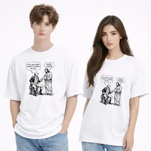 Funny Jesus and George Washington T-Shirt | Sarcastic History Humor White Tee | Relatable Intellectual Satire Top | Viral Streetwear Unisex Casual Tee | Premium Soft Cotton Apparel | Gift for History Teachers