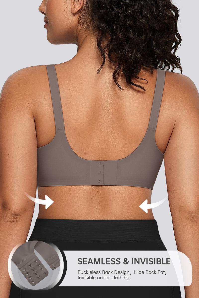 OEAK 2pcs Seamless Women's Bra with Soft Support Wireless and Full Coverage Available in Regular and Plus Sizes