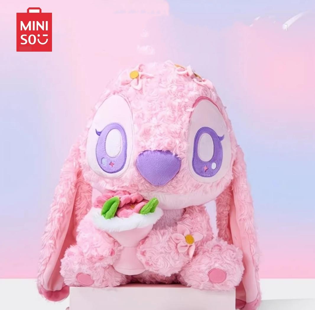 MINISO Disney Stitch Series - Petal Plush Sitting Stitch & Angel Dolls, Cute Cozy Collectible Gift Holiday & Holiday Haul