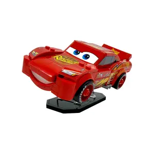 Acrylic Angled Display Stand Compatible with LEGO® 77255 Lightning McQueen - Set Not Included
