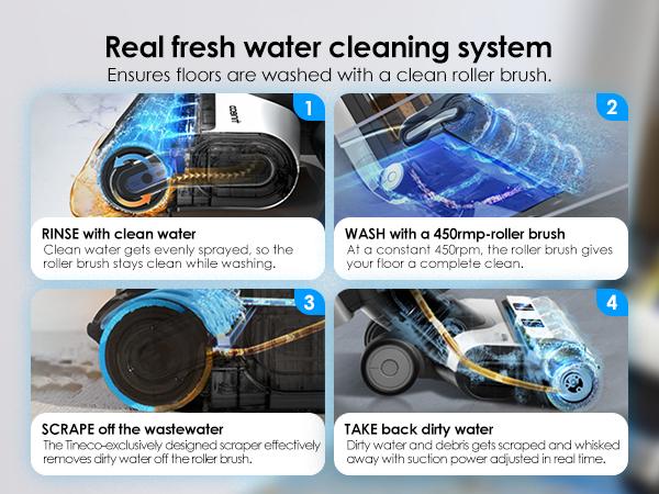 Tineco FLOOR ONE S5 COMBO 2-in-1 Smart Cordless Wet-Dry Vacuum Cleaner and HandVac, Great for Sticky Messes and Pet Hair, Lightweight, Ultra-Quiet, with Smart Display, Wi-Fi, App and Voice Guide