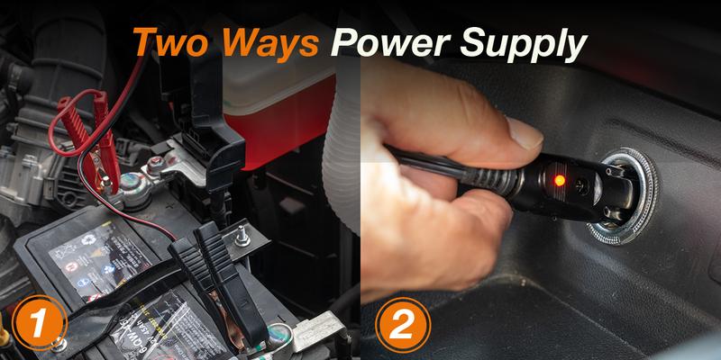 New Model Black 5-Ton Hydraulic Electric Jack with LED Light Air Compressor Toolbox Set for Tire Changing Inflation Versatile Tool Kit