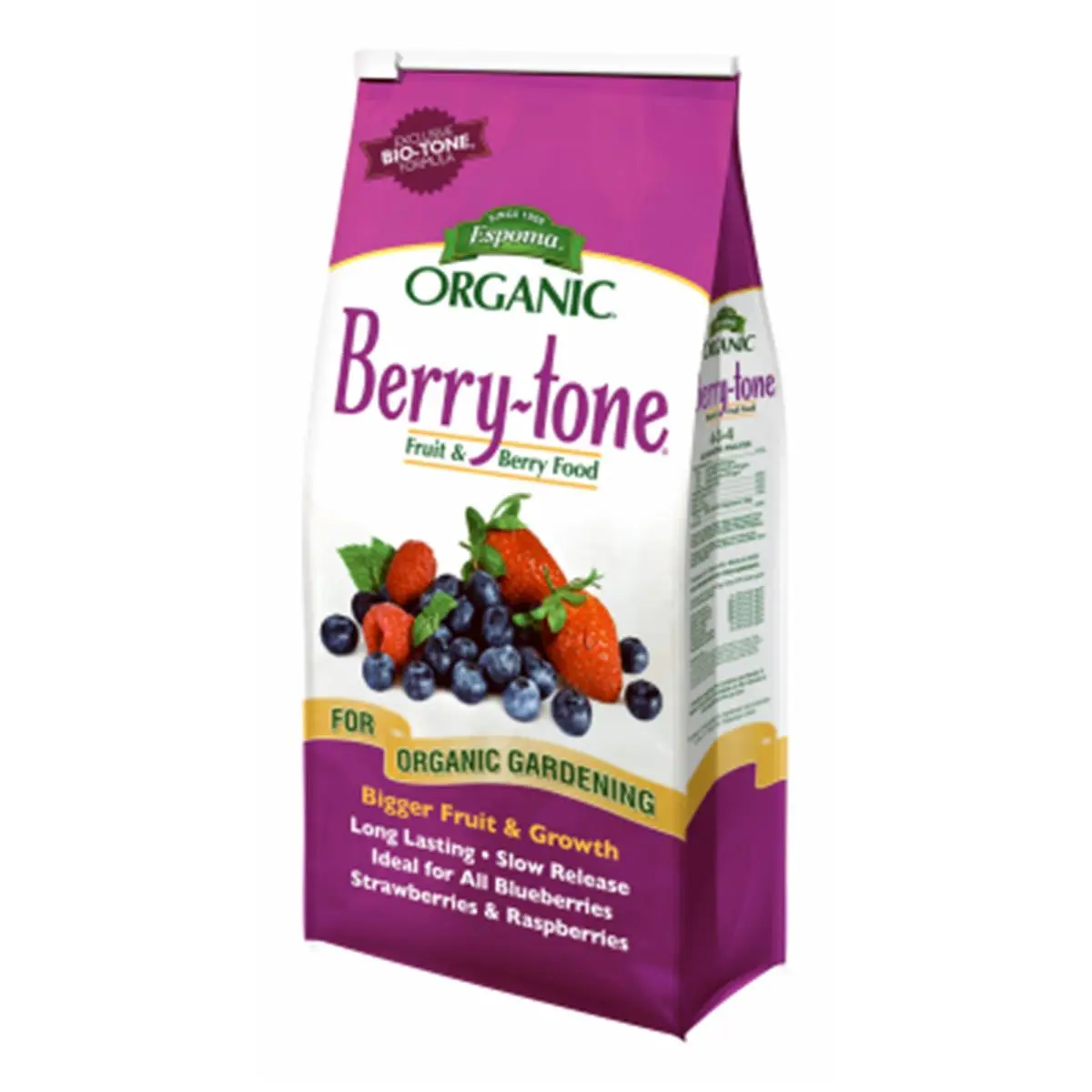 Espoma Organic Berry Tone Garden Fertilizer - 4 lbs Natural Blend with Bio-Tone, Organic Soil Activator, Proprietary Beneficial Microbes, All Natural for Blueberries, Enhances Plant Food & Superior Growth, Contains Bio-Tone