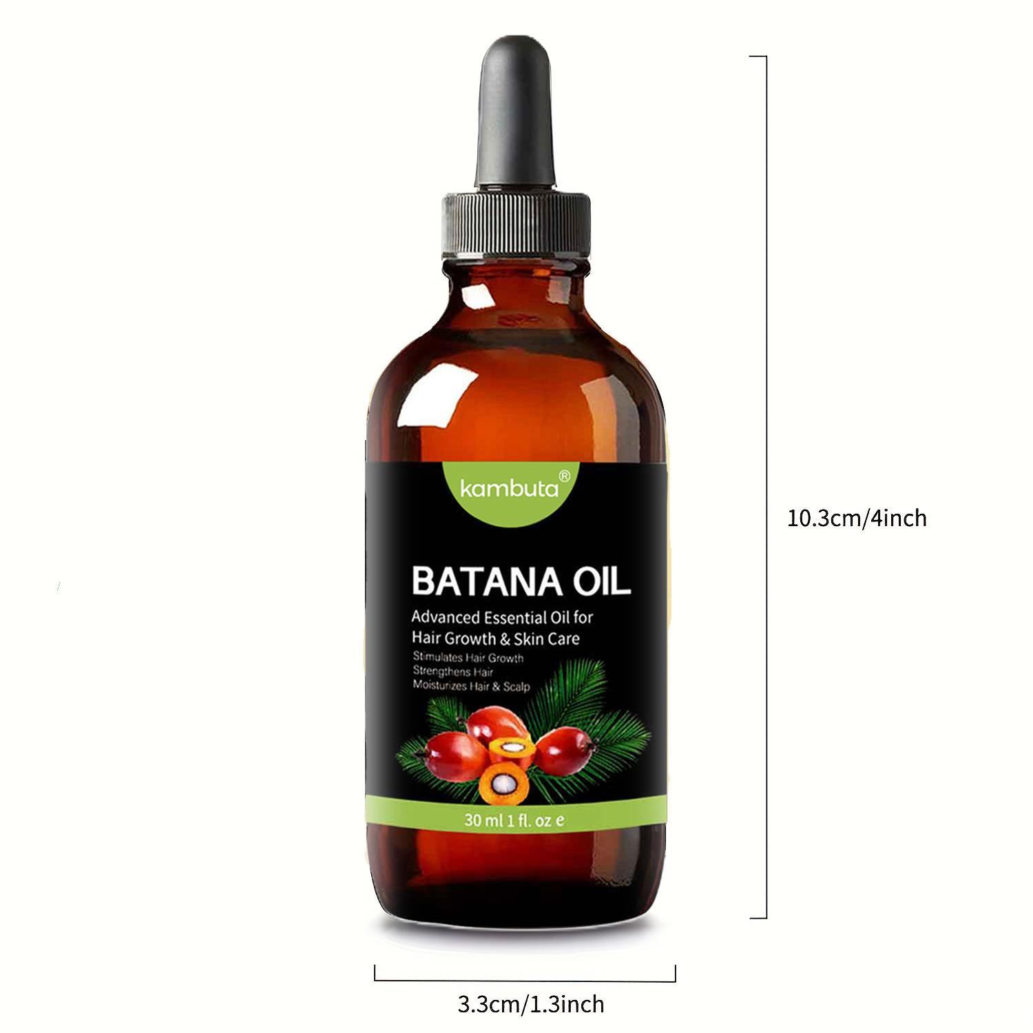 Kambuta Batana Oil Hair Growth & Care 100% Organic Moisturizer for Dry Damaged Hair 30ml Plant Extract Scalp Treatment Serum Argan Oil Bundle Thicker Fuller Hair