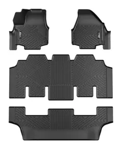 Garvee Floor Mats for 2017-2025 Chrysler Pacifica, TPE All Weather Custom Fit Floor Liners (No Hybrid Models), Fit 7 and 8 Passenger Model