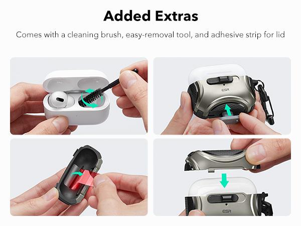 ESR FlickLock Magnetic Case for AirPods 4 & AirPods Pro (1st/2nd/3rd Gen), MagSafe Protective Case, Drop-Proof Lock, Easy-Open Design, Cyber Series ESR FlickLock Magnetic Case for AirPods 4 & AirPods Pro (1st/2nd/3rd Gen), MagSafe Protective Case, Drop-Proof Lock, Easy-Open Design, Cyber Series