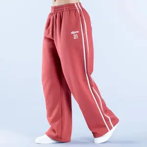 Women's High Waist Casual Sports Sweatpants 2025 Autumn Winter New Design Loose Slimming Wide Leg Long Pants Fashion Fit for Gym & Street Wear