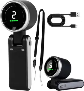 Portable Handheld Turbo Fan, 5 Gear Wind,4000mAh Battery Operated, Up to 10 Working Hours, 3 IN 1 Hand Fan Rechargeable with Air Turbo Tech Cooling Fan for Outdoor Activities, Travel, Working fathersdaygift