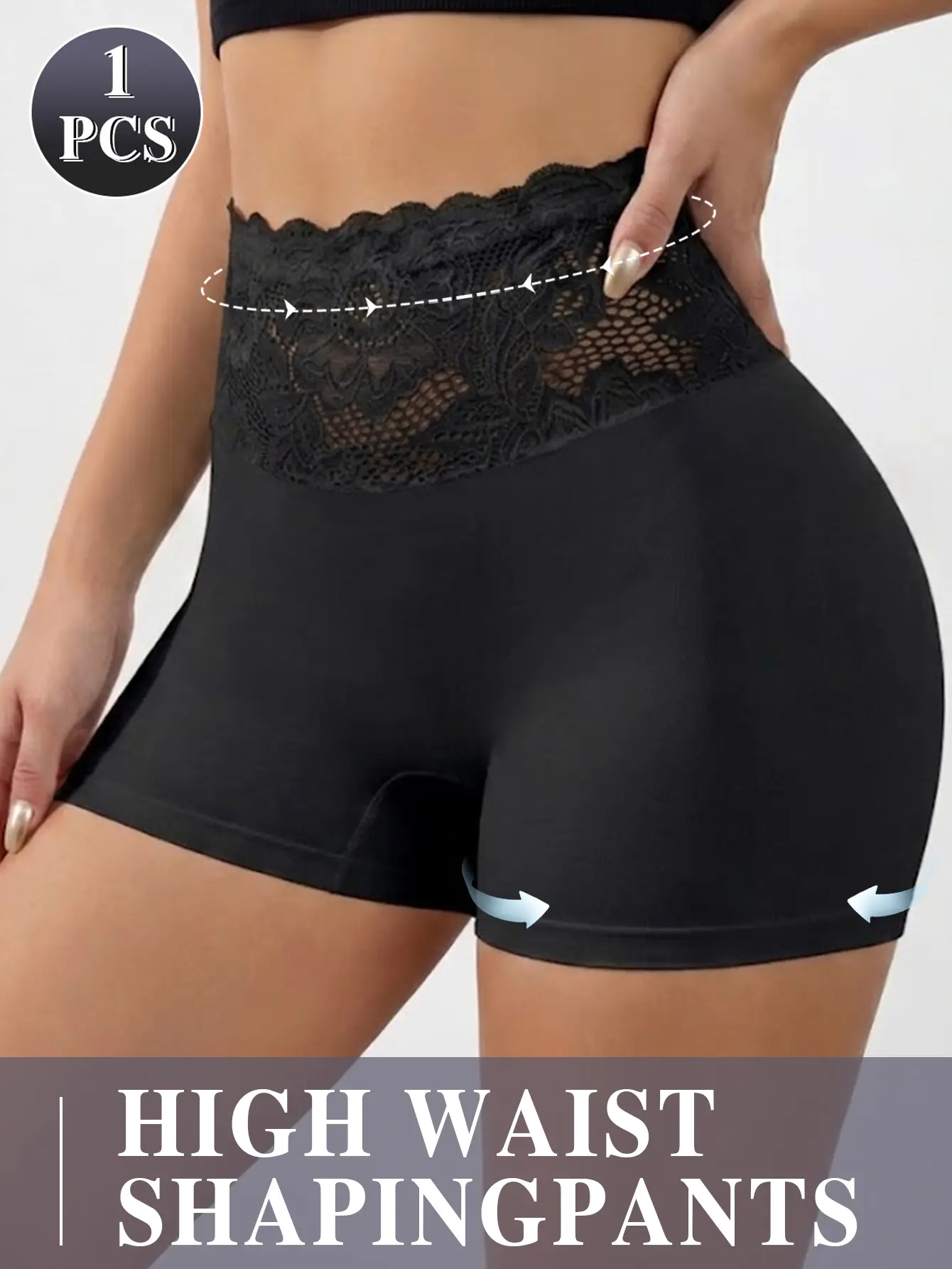 GogoLov Women's Lace Trim Mid-Rise Briefs - Seamless Breathable Stretch Cotton Blend Underwear, Skin-Friendly No-Roll Trim Knicker, Full Cover for Daily Lounge Office Comfort, Machine Washable UFK007