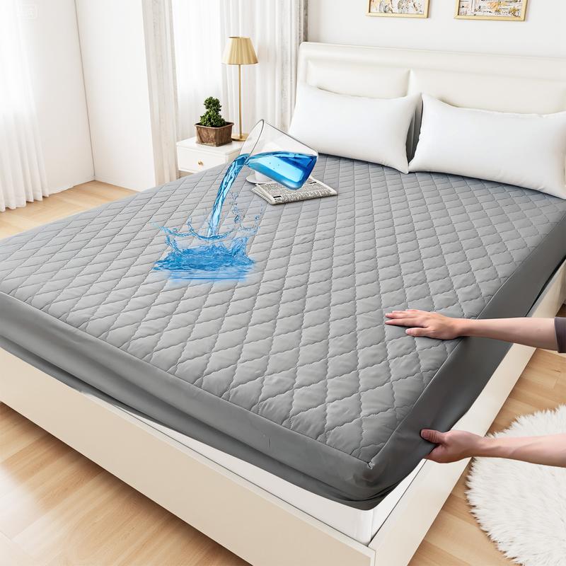 Raybee Waterproof Mattress Protector Queen Size, Washable & Durable Mattress Cover, 6-16'' Deep Pocket Mattress Pad , Fitted Sheet For Bedroom, Guest Room, Collage Dorm,Hotel,Dust Proof