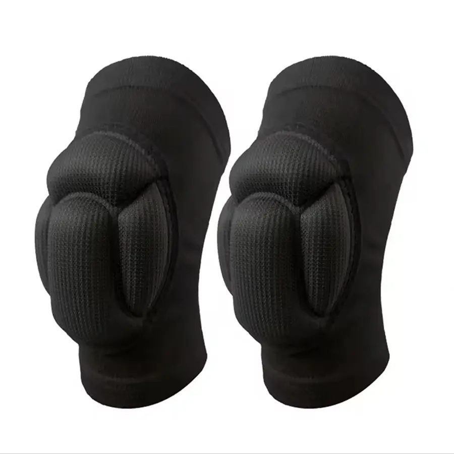 Thick EVA Cushioning Padded Knee Sleeves for Men - Shock Absorbent Knee Protection Gear for Volleyball/Basketball, Fitness