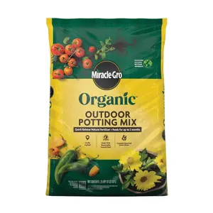 Organic Outdoor Potting Mix 25 qt. Soil for Container Plants, Contains Quick-Release Natural Fertilizer, OMRI Listed