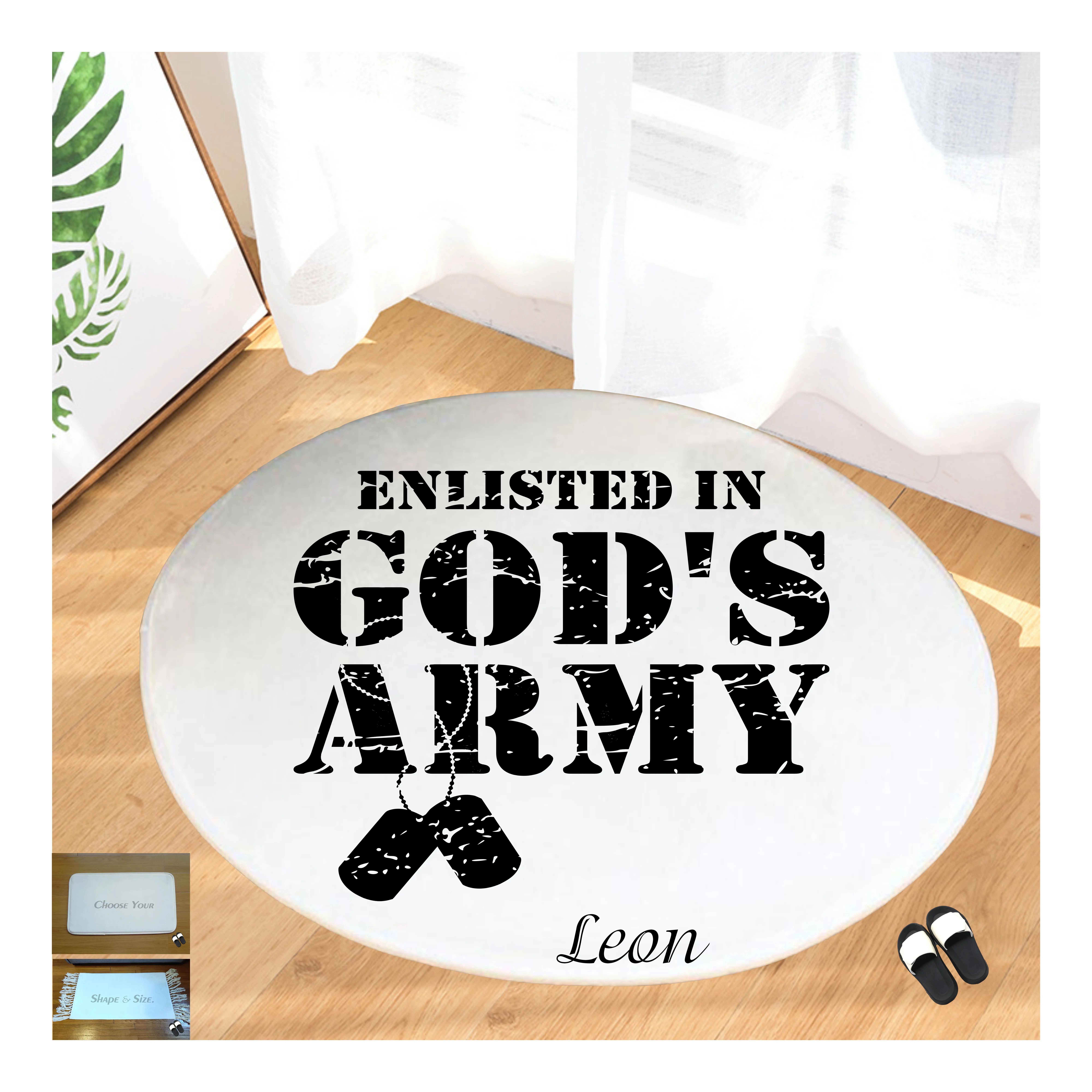 Customized Prayer Mat with Bible Verse & Your Name, Anti-Skid Base, Bedside Comfort Gift for Daily Devotion, Ideal for Family and Friends