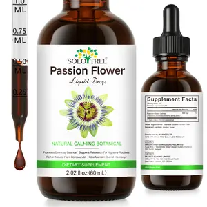Passion Flower for Stress Relief - Calm & Mood Support - Pure Vegan Liquid Drops Passion Flower Extract Serving 4 Fl.Oz 56-Day Supply - Alcohol & Sugar Free - Natural Calm Drops