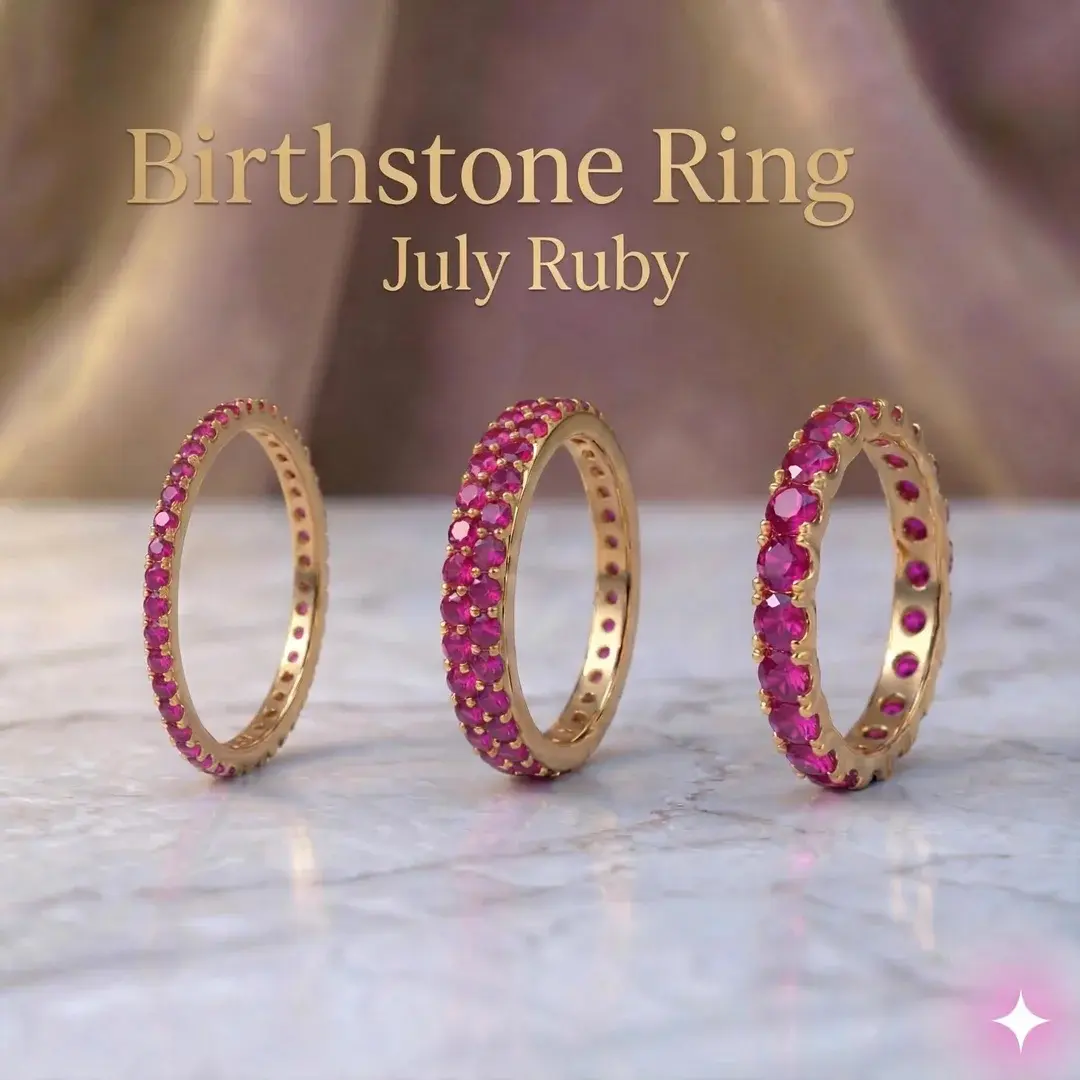 Ruby Ring for Women, Elegant July Birthstone Jewelry, Dainty Minimalist Band for Everyday Wear, Anniversary Birthday Gift, Elegant Everyday Ring