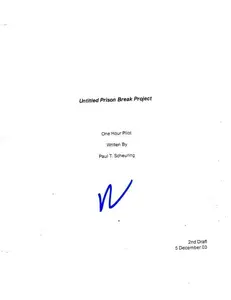 Dominic Purcell Authentic Autographed 'Prison Break' Script