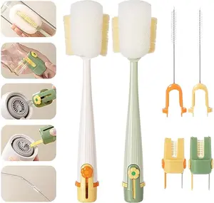 5-in-1 Bottle & Straw Cleaning Brush – Multifunctional Tool for Bottles, Cups, Straws | Long Handle Deep Cleaning for Home Kitchen