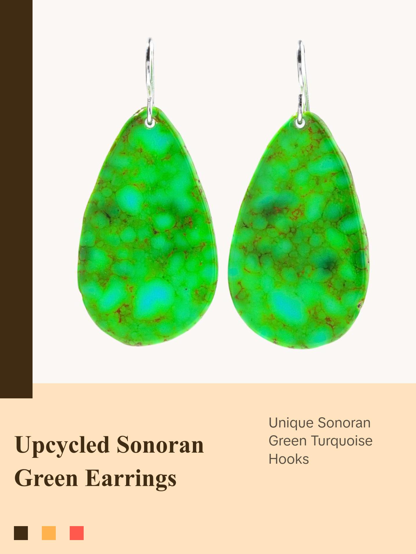 Radiante: Upcycled Sonoran Green Earrings