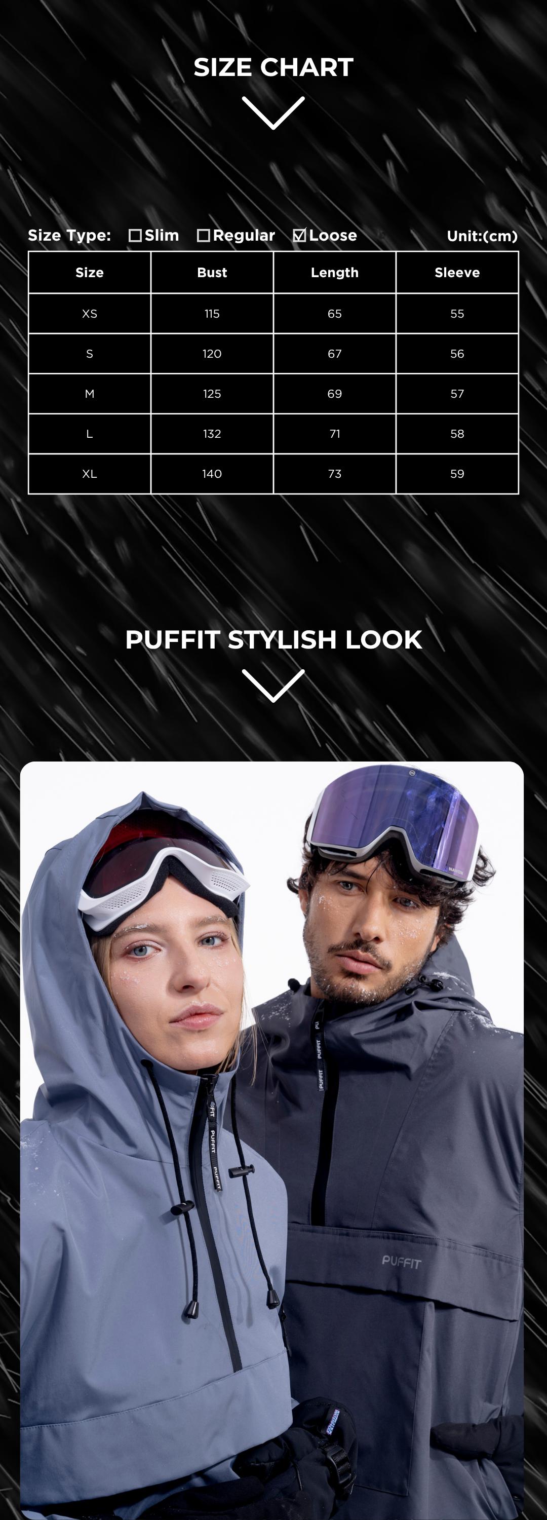 【Restocked】PUFFIT STM-TEX Waterproof Oversized Fall Hoodie Coat Warm Half Zip Rain Jacket With Adjustable Waist,Hood & Cuffs,Large Kangaroo Pocket,Shell Jacket,Ski Jacket,Spring Jacket,SpringStatem,Windbreaker,Dog Walking,School Running,Football Mum