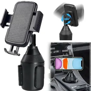 Cup Holder Phone Holder 360° Adjustable Long Neck Car Phone Mount Golf Cart Phone Holder, Truck Jeep Accessories for iPhone 17 Air Pro Samsung Google and All 4-7'' Phone