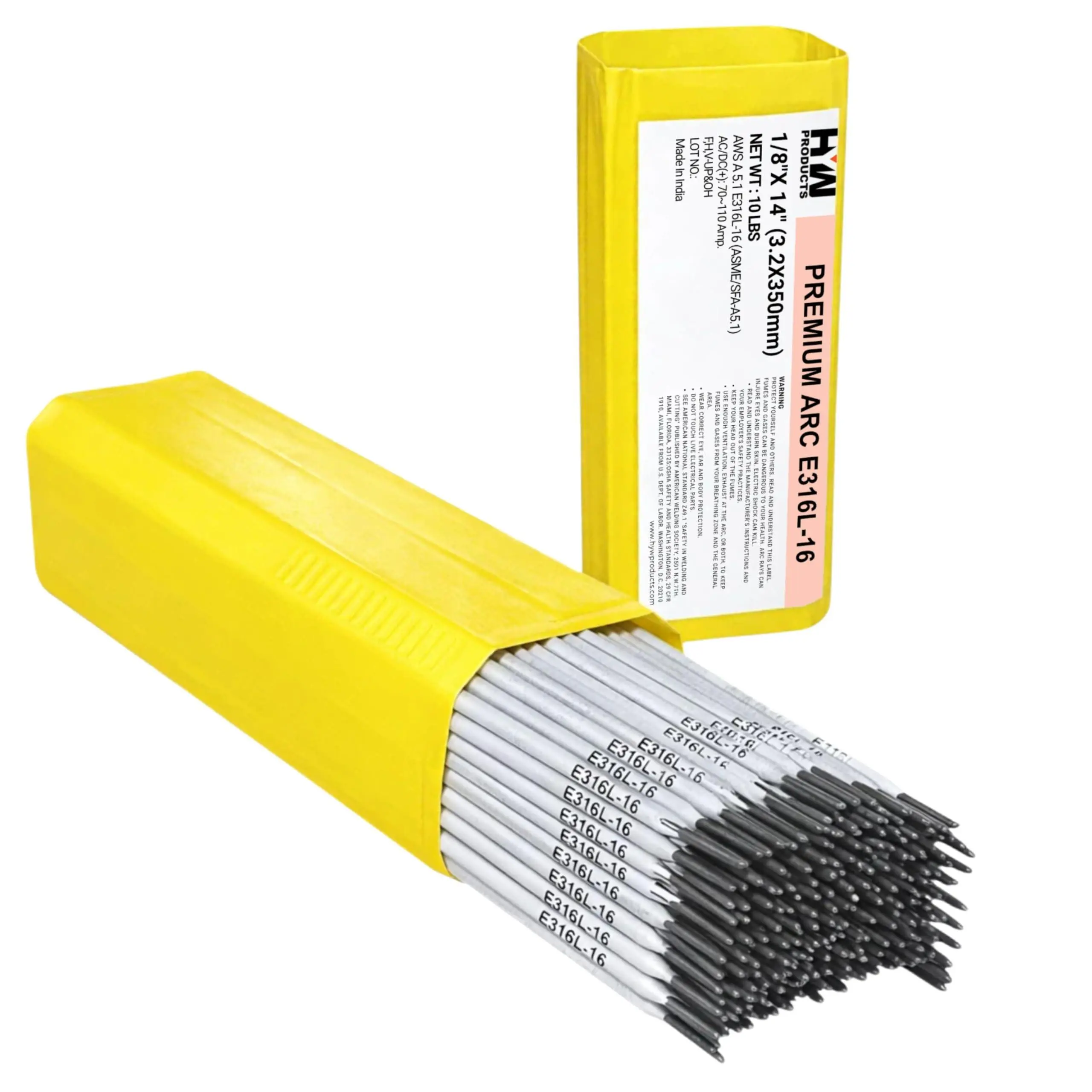 E316L-16 5/32" x 14" Stainless Steel Electrode (10-lb)