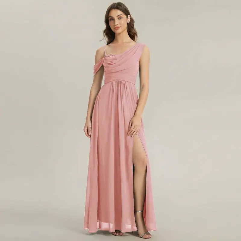etsy bridesmaid dress Burnt Orange Long Prom Dresses Spaghetti Strap FD2857 – Viniodress