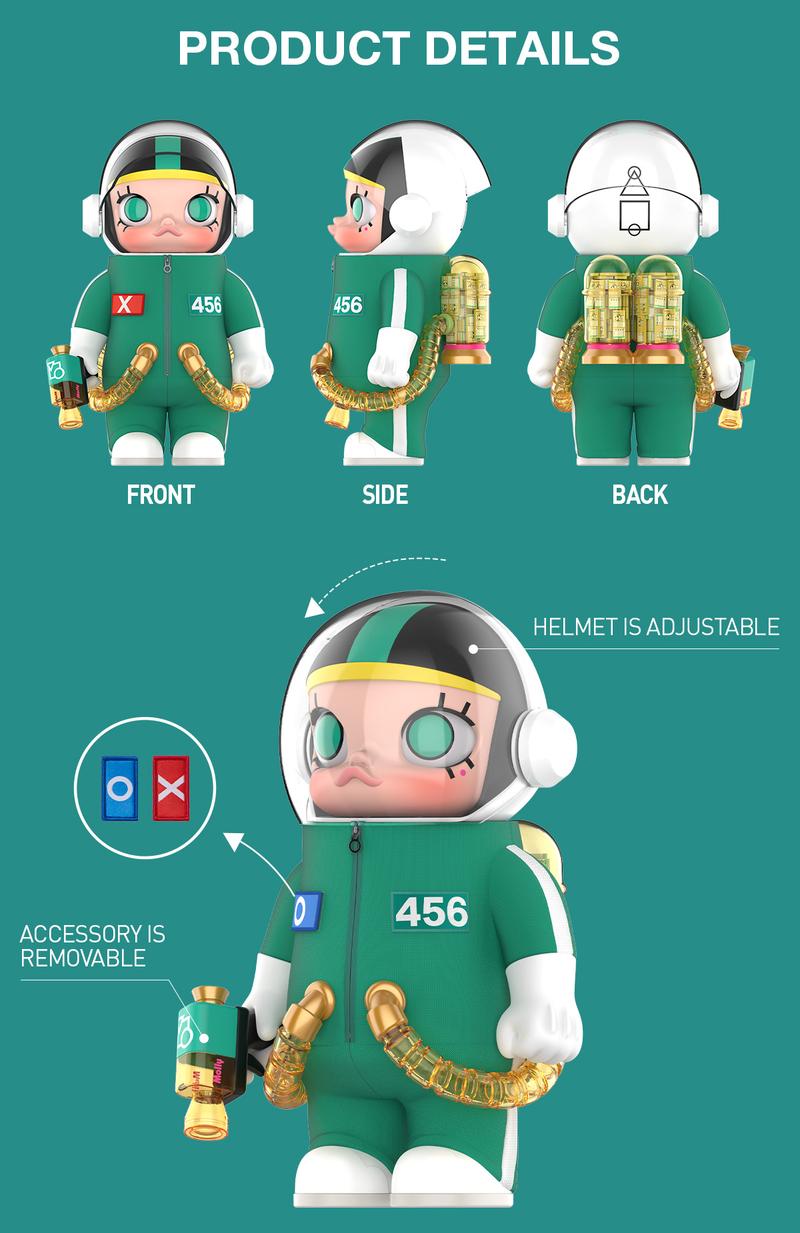POP MART MEGA SPACE MOLLY 400% + Action Figure Squid Game Set