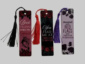 Dark Romance Metal Bookmarks for Readers Perfect Gift for Book Lovers decorative bookmark  accessories dark romance merch