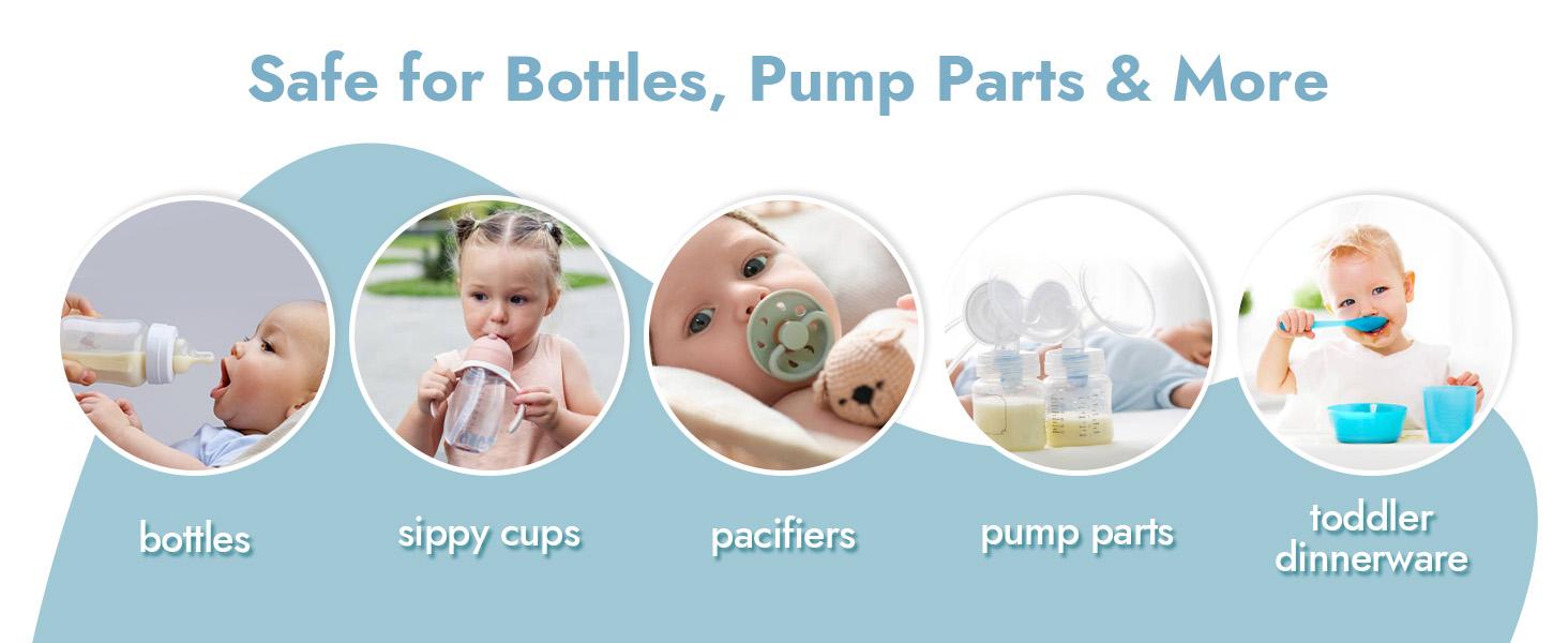 Papablic 120Pcs Baby Bottle Washing Tablets for Momcozy GROWSY Baby Brezza Ultra Concentrated Safe Formula Detergent Tablets Compatible with All Brands - Milk Residue