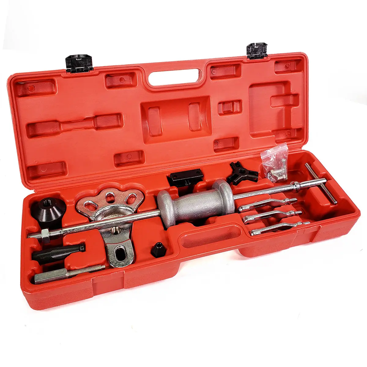 XtremepowerUS 8-Way Slide Hammer Axle Jaw Puller Tool Kit Set, Internal & External Hand Tool for Automotive Repairs