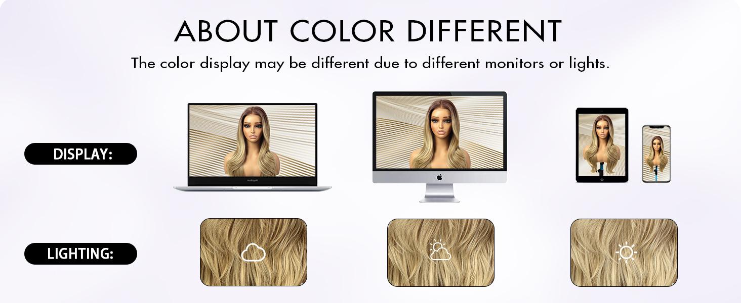 13*4 Lace Front Wig 26'' Ombre Blonde Layered Wave Synthetic Glueless Lace Wig Long Wavy Hair with Baby Hair Pre Pluck Ombre Wigs for Women Natural Daily Use