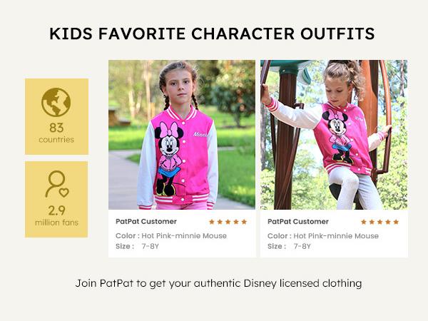 Disney Mickey and Friends Toddler/Kids Girl Letter Print Colorblock Lightweight Bomber Jacket Pink