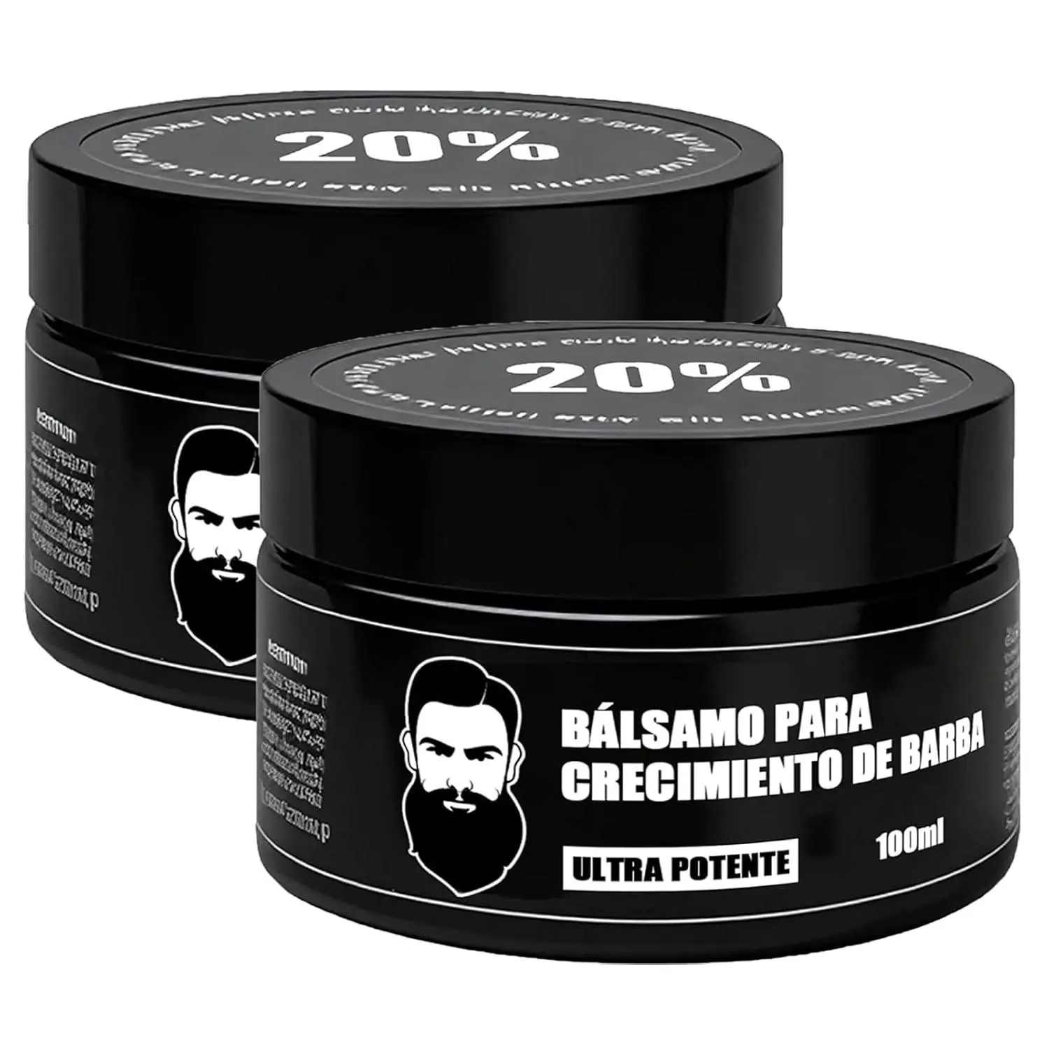 Ultra-Powerful Beard Growth Cream Balm - Organic Unscented Blend, Hydrating Hair Growth Accelerator for Thicker, Fuller Beard & Hair Care, 100ml/3.5oz (2-Pack), Two-Pack