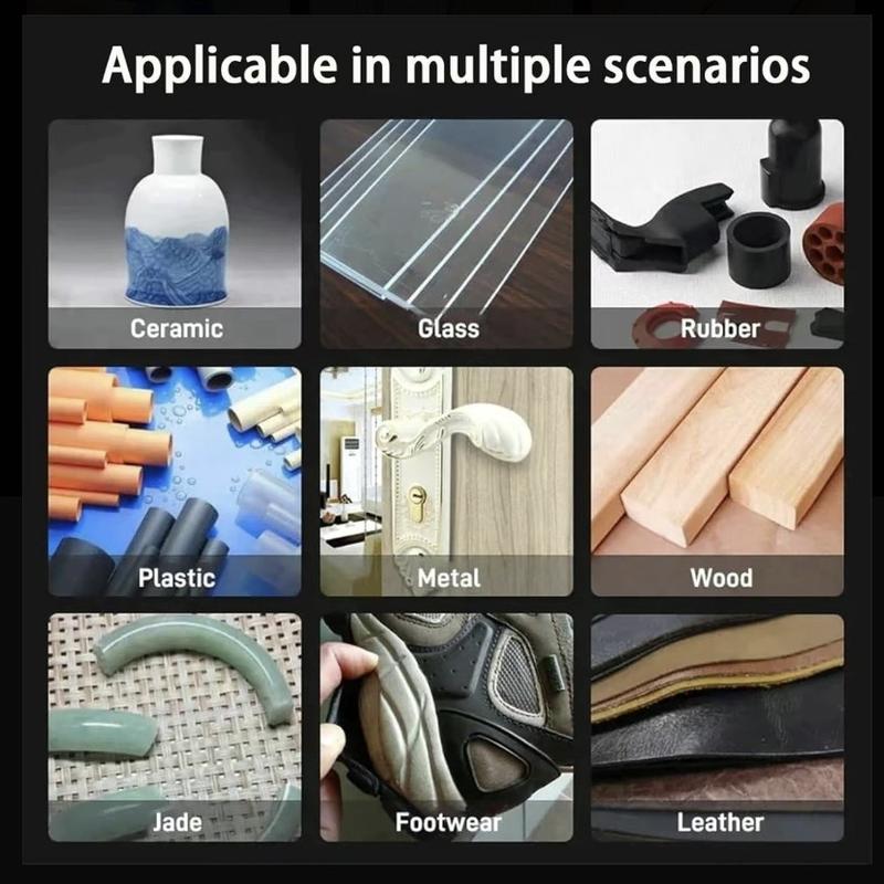 Upgrade to Large Capacity Welding High Strength Oily Glue,Universal Super Glue,Strong Plastic Glue Fast Repair and Curing for Metals, Plastics,with Anti Clog Cap,Strong Adhesive Waterproof Adhesive for Faux Leather,Metals,Wood,Plastics,Rubber