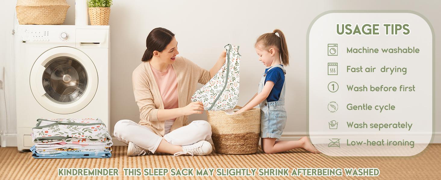 Yoofoss Baby Sleep Sack 0-6 Months Wearable Blanket for Babies 100% Organic Cotton 2-Way Zipper TOG 0.5 Toddler Sleeping Sack Floral Design