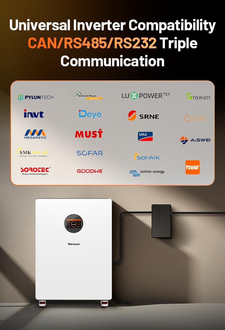 【Truck Delivery】HumsiENK 48V 314Ah LiFePO4 Lithium Battery - Offgrid power & Solar System Compatible, Bluetooth, Active Balancing, Wall-Mounted, 16kWh, 200A BMS, LCD Monitor, Grade A Cells, 15000+ Cycles, 10-Year Lifespan for Home Energy Storage