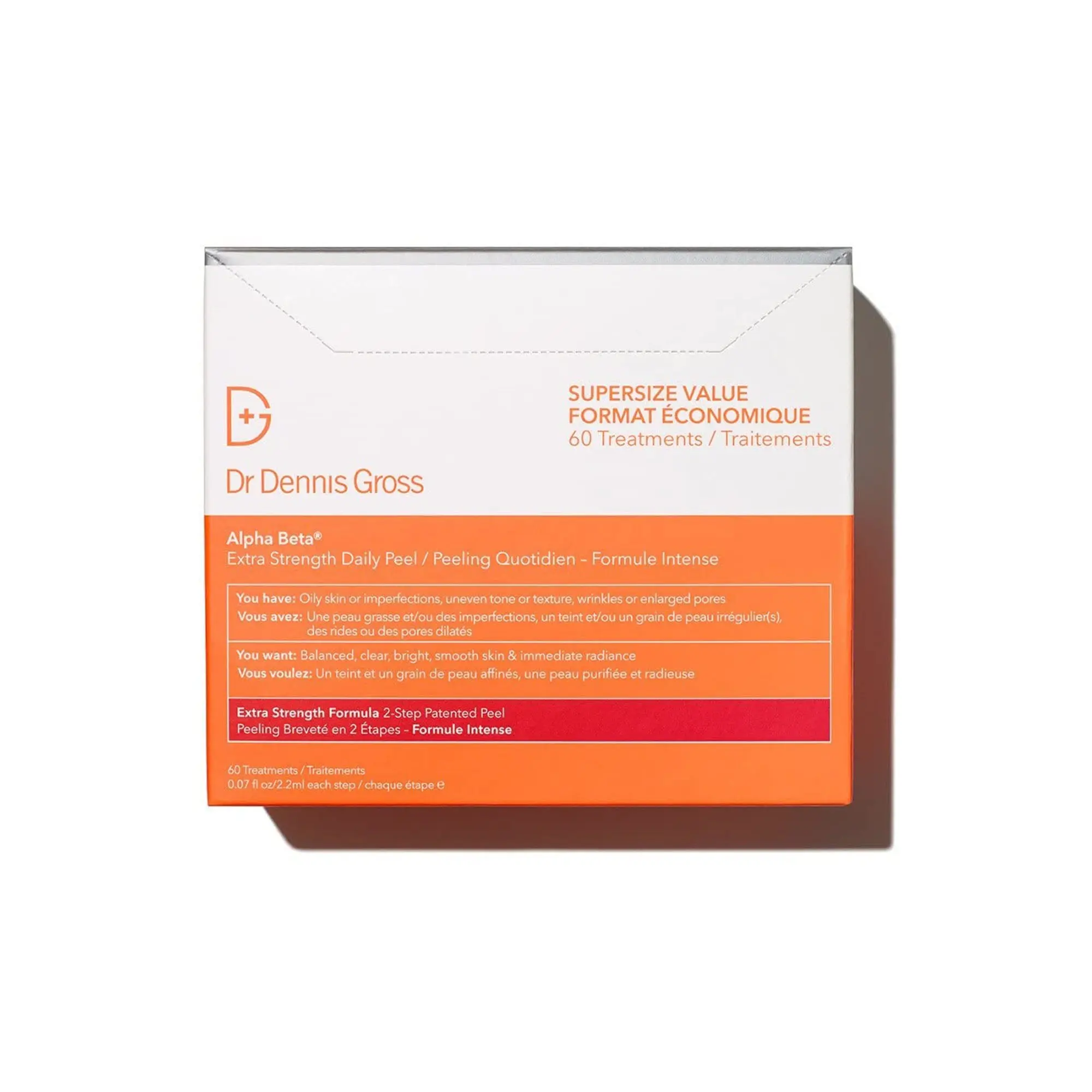 Dr. Dennis Gross Skincare Alpha Beta Extra Strength Daily Facial Peeling Pads (60 Pack) – AHA/BHA Beauty Products with Glycolic, Salicylic, Lactic Acids, Gentle Formula, Smooth, Firming, Light Fragrance, Acne Clearing Products for Soft Skin, Skin Transfor