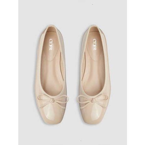 CIDER Bowknot Decor Square Toe Ballet Mary Jane Flats
