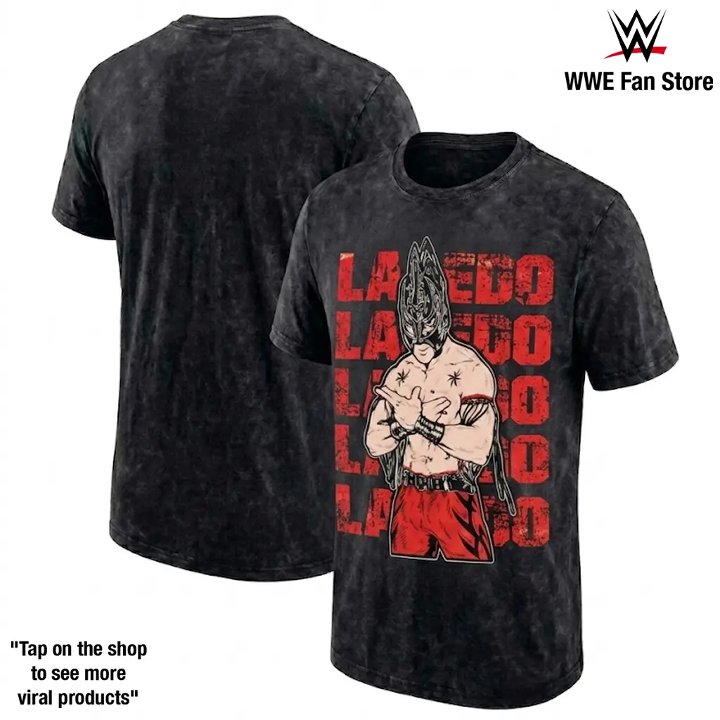 Laredo Kid Signed Shirt BAS COA, Lucha Libre AAA Worldwide Rey de Reyes Star, Impact Wrestling High-Flyer, Masked Mexican Wrestling Icon, Pro Wrestling Career Tribute Graphic Tee