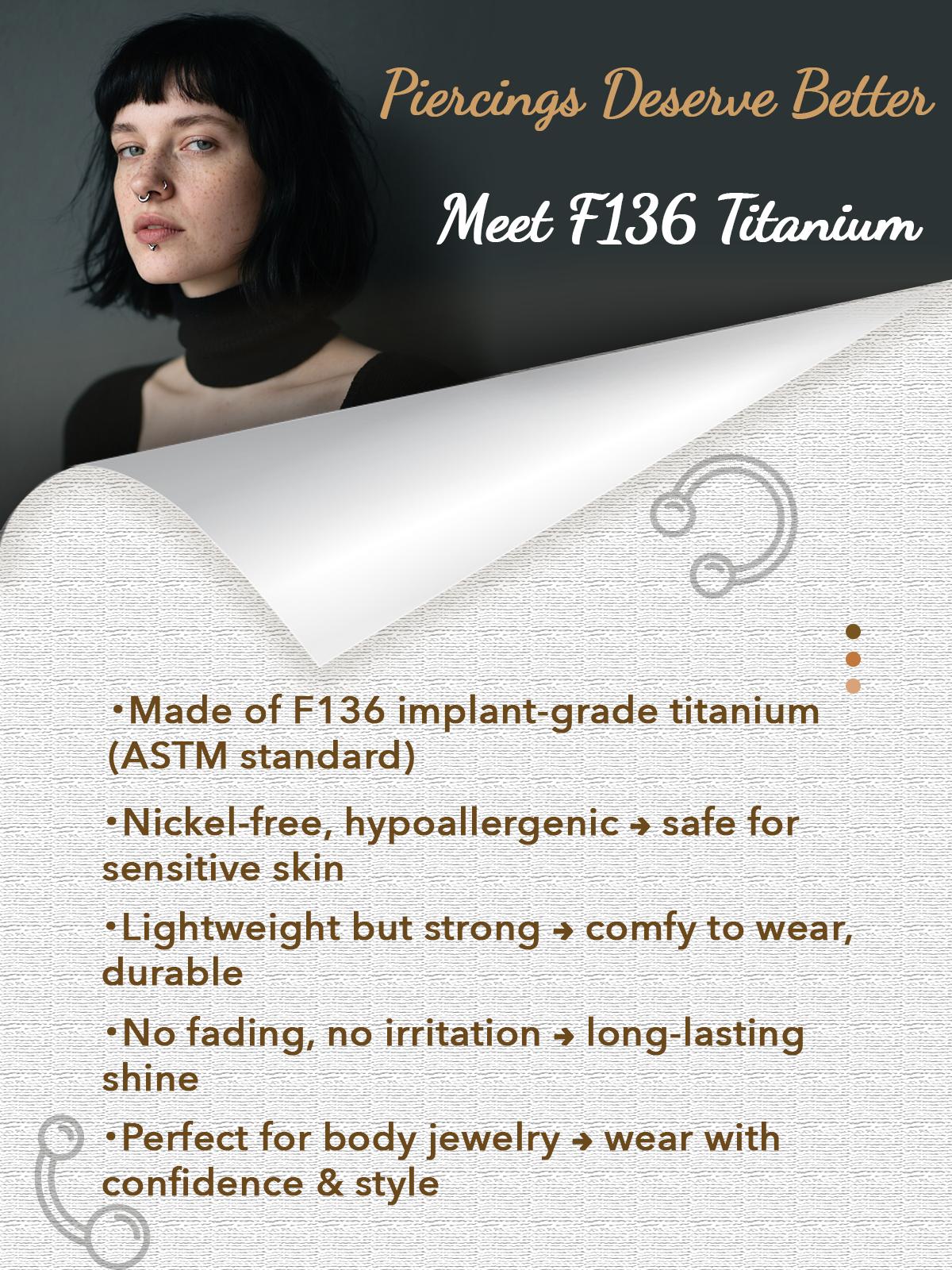 4PCS Titanium 18G/20G Horseshoe Nose Rings Set | Internally Threaded | Hypoallergenic | 5A Cubic Zirconia (CZ) Gems, Multiple Colors | Includes Free Ball Holder | For Nose, Daith, Cartilage, Helix, Lip & Eyebrow Piercings | Everyday Wear | Gift