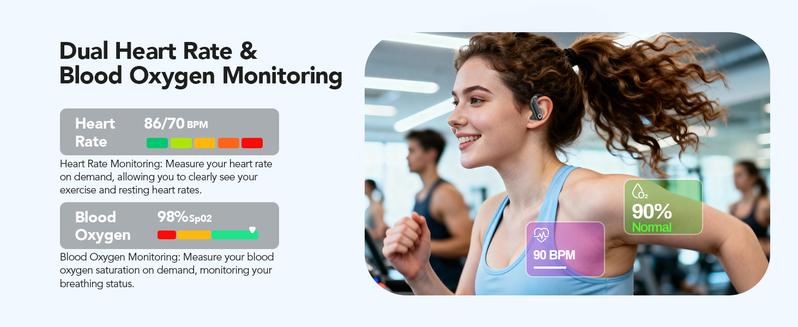 HTC NE61 Wireless Bluetooth Earbuds, Heart Rate Monitor, IPX5 Waterproof, Support 134 Languages Android Audio HTC NE61 Wireless Bluetooth Earbuds, Heart Rate Monitor, IPX5 Waterproof, Support 134 Languages Android Audio