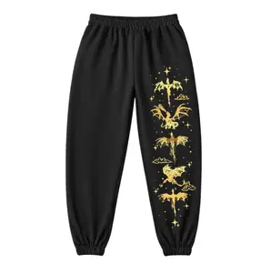 [Today Sale] Fourth Wing Dragon Graphic Unisex Sweatpants, Basgiath War College Baggy Pants, Bookish Gifts, Gothic Aesthetic Streetwear Sweatpants for Men Women, Dragon Rider, Violet Sorrengail, Xaden Riorson