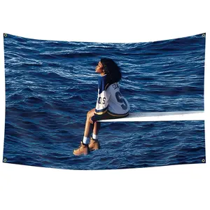 SOS Album Cover 3x5Ft Flag Funny Poster Tapestry for Wall Hanging College Dorm Men Cave  Decoration Banner with 4 Brass Grommets