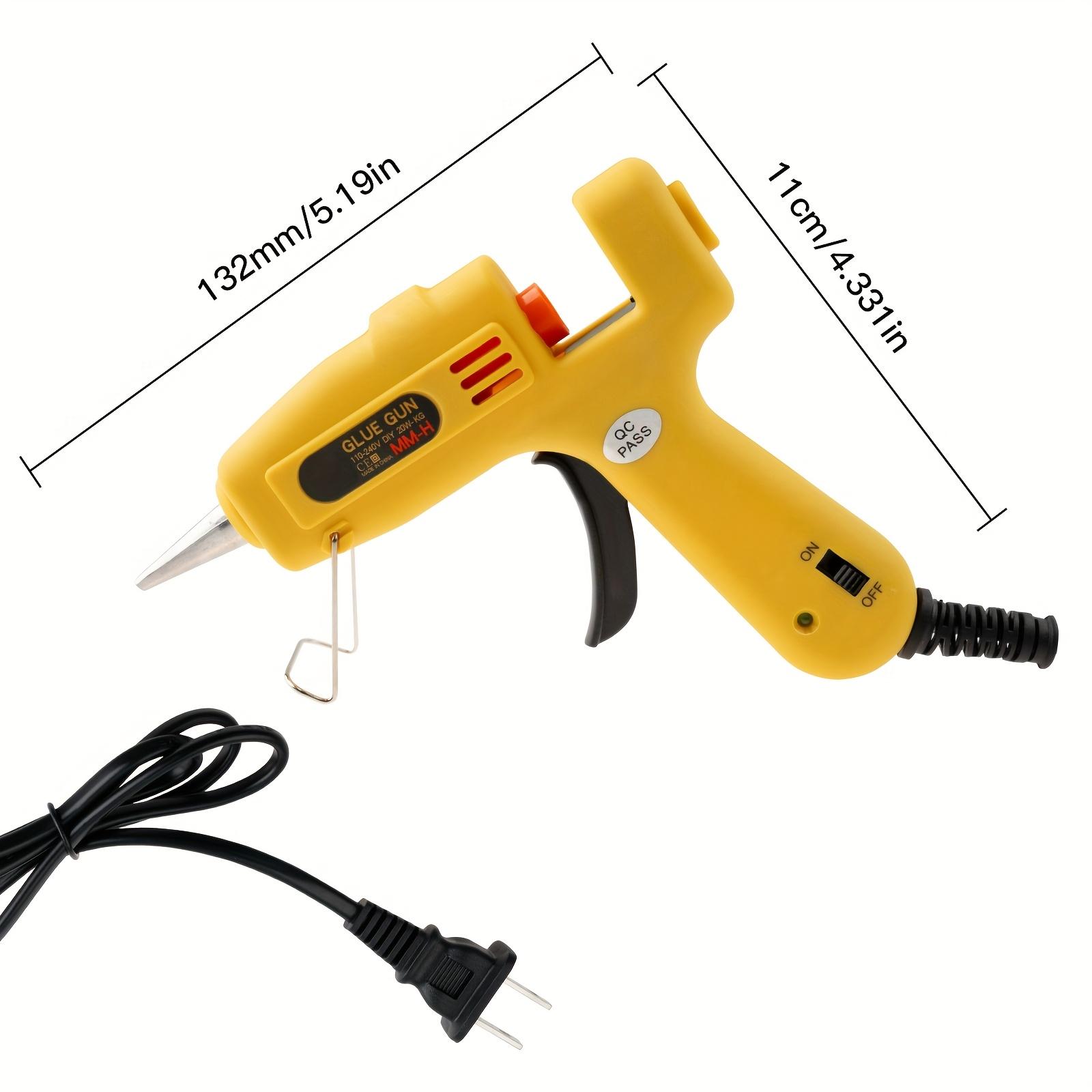 Professional 20W Fast Heating Mini Hot Glue Gun Kit for DIY Crafts Wood Fabric Repair Quick Melt Adhesive Tool Set Creative Gifts Office Supplies Heavy Duty Glue Sticks Included