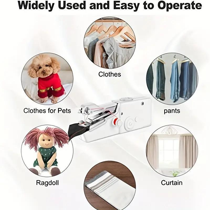 1 Set New Portable Mini Sewing Machine,Handheld Electric Sewing Machine Set, Practical Quick Stitching Sewing Machine for Home Use,Birthday Gift ldeas, Home Decor, Gifts for Girlfriend [batteries Not Included]