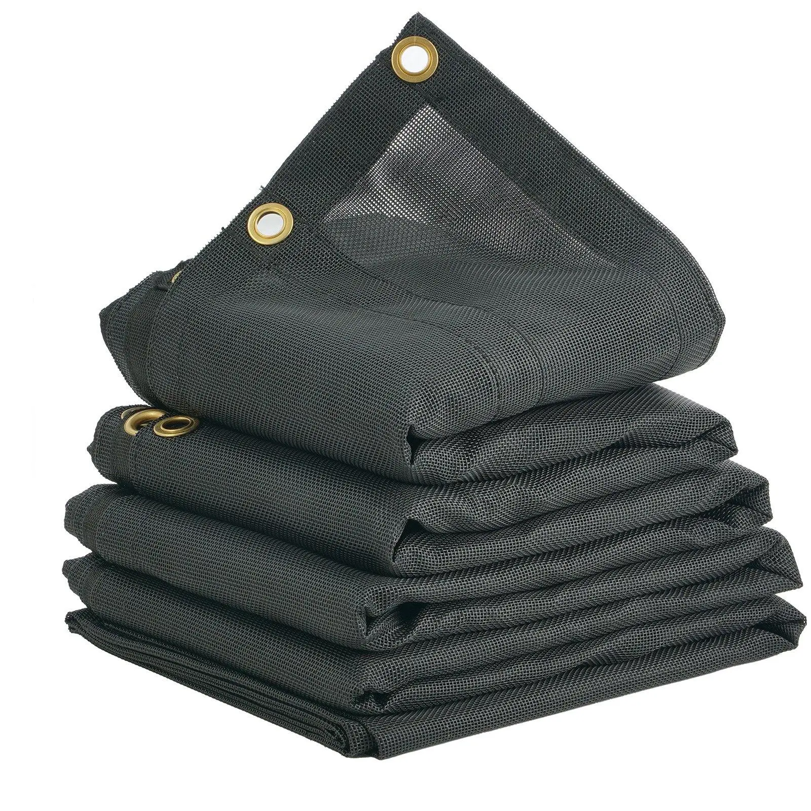 【DealsForYouDays】VEVOR Dump Truck Mesh Tarp, dump truck tarp for roll up system, PVC Coated Black Heavy-Duty Cover with 5.5" 18oz Double Pocket, Brass Grommets - Manual & Electric Dump Truck Compatible,car accessories