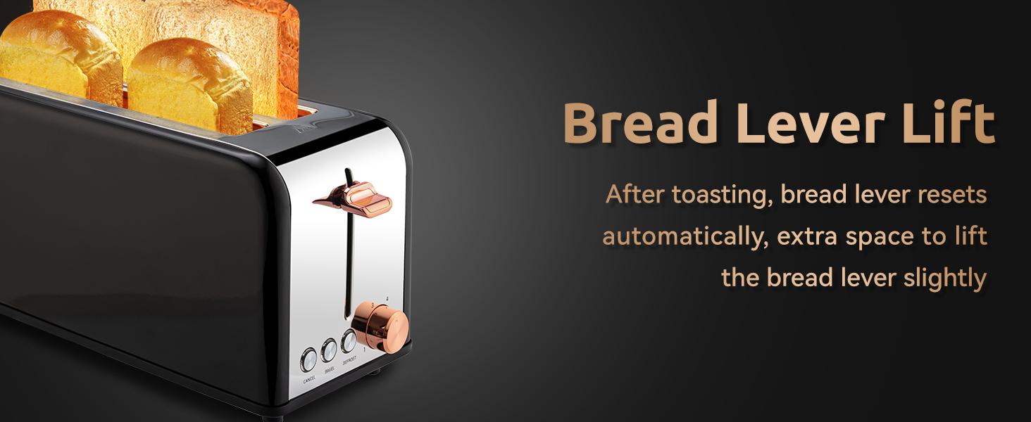 Pukomc Toaster 4 Slice with Wide Slots, 2 Long Slot Toaster for Bagels Waffles and Toast, 6 Browning Levels, Stainless Steel, Removable Tray, Cancel/Bagel/Defrost Functions, WT-8500 Black (1500W) Home Toastie Machine Toastie Maker Kitchen Appliances Pukomc Toaster 4 Slice with Wide Slots, 2 Long Slot Toaster for Bagels Waffles and Toast, 6 Browning Levels, Stainless Steel, Removable Tray, Cancel/Bagel/Defrost Functions, WT-8500 Black (1500W) Home Toastie Machine Toastie Maker Kitchen Appliances