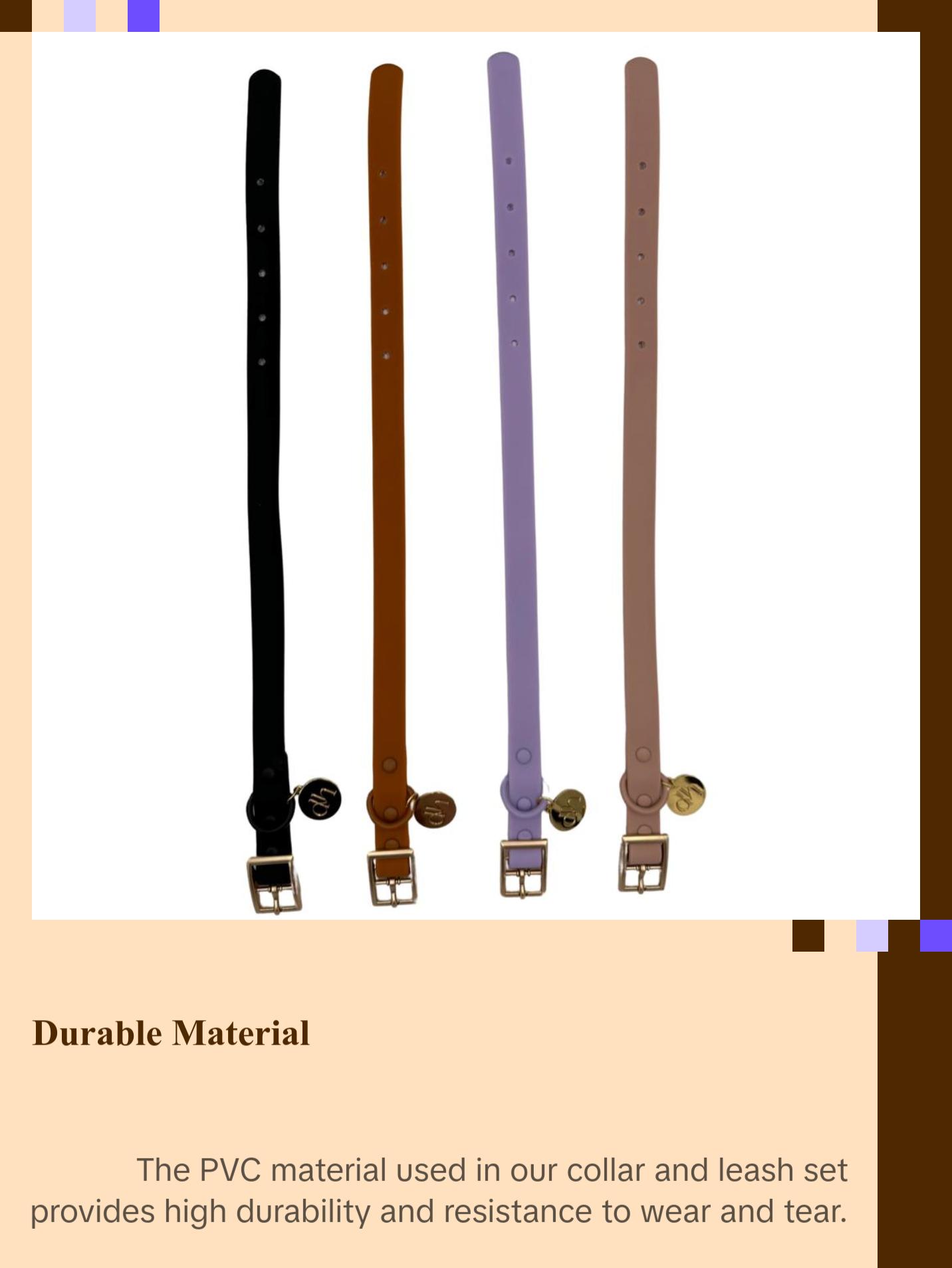 dh Designer PVC Collar & Leash Sets - Stylish Pet Accessories