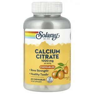 Solaray Calcium Citrate Chewables, Natural Orange, 60 Chewables