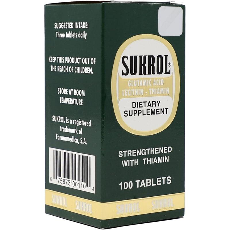 Sukrol-Vitamin, Improve Healthy Brain Function, 100 Tablets, Bottle